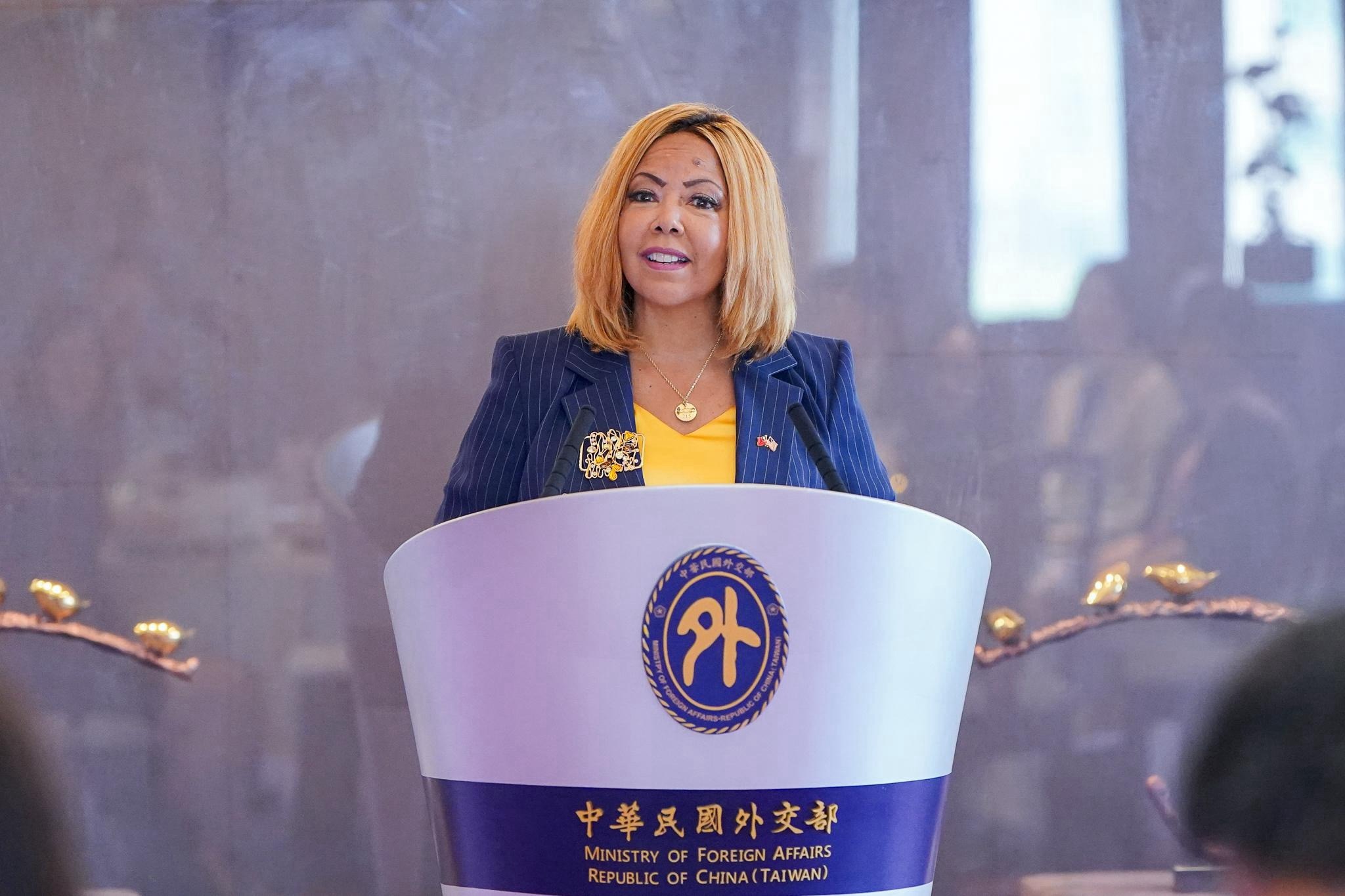圖說二:麥珂貝副主席(Lucy McBath)致詞表達對台美夥伴關係的堅定支持。