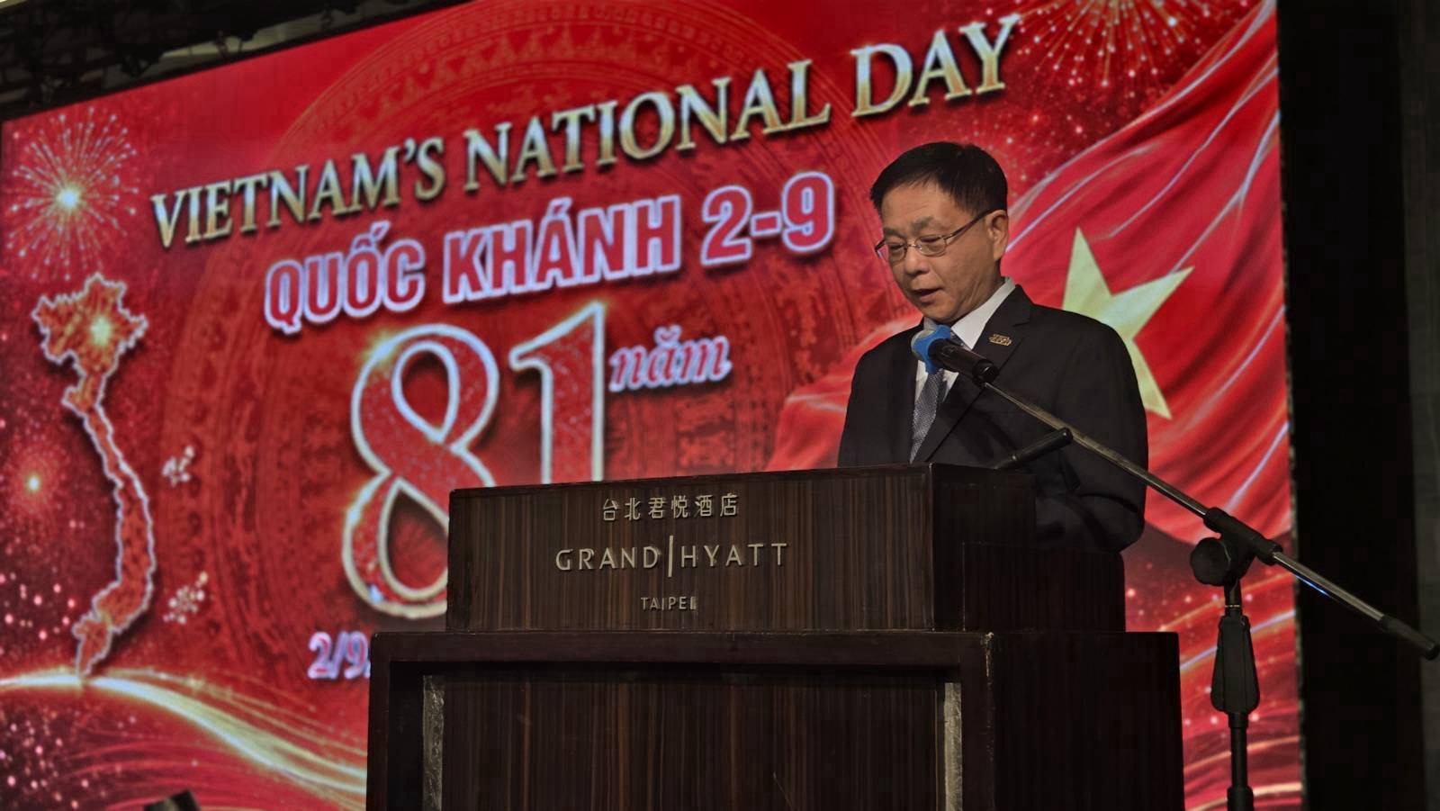 圖說二:外交部常務次長葛葆萱應邀代表我國政府致詞,祝賀越南81週年國慶國運昌隆。